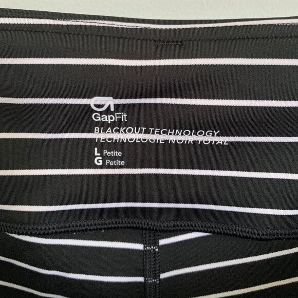 GAP GapFit Blackout Stripe 7/8 Leggings Large Petite - Picture 7 of 8